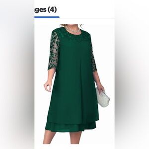 Emerald Green Formal dress, size 3X (New).